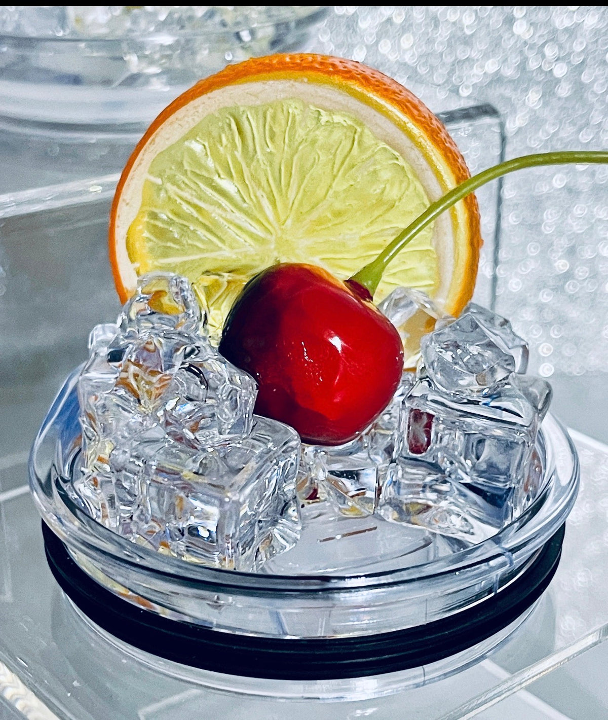 3D Cherry & Ice Topper
