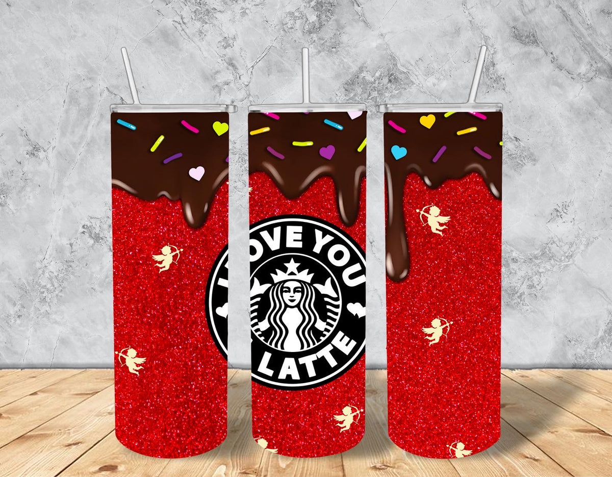 I Love you Alatte 20oz Sublimation tumbler