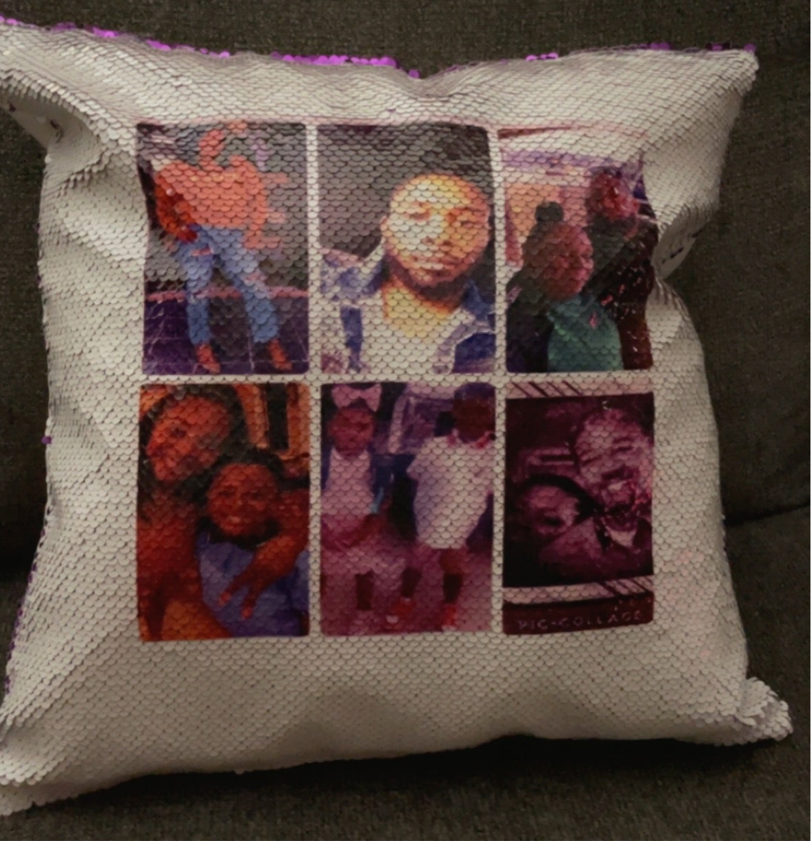 Photo Sequin Pillow