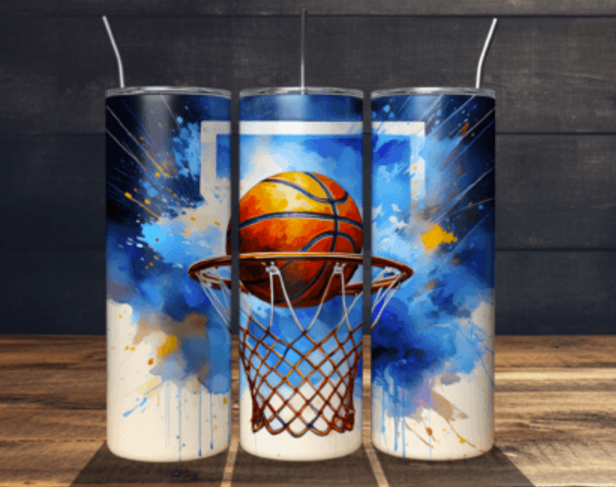 Blue Basketball 20oz Tumbler