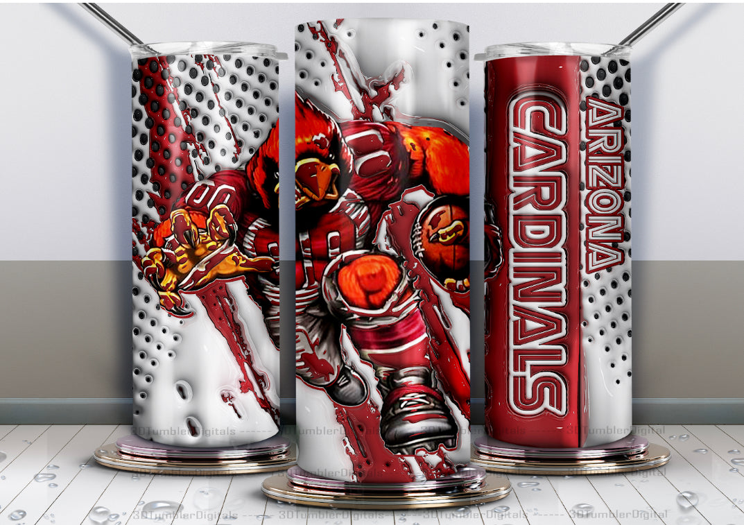 20oz Football tumbler