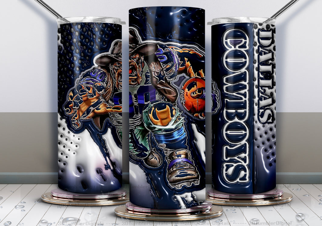 20oz Football tumbler