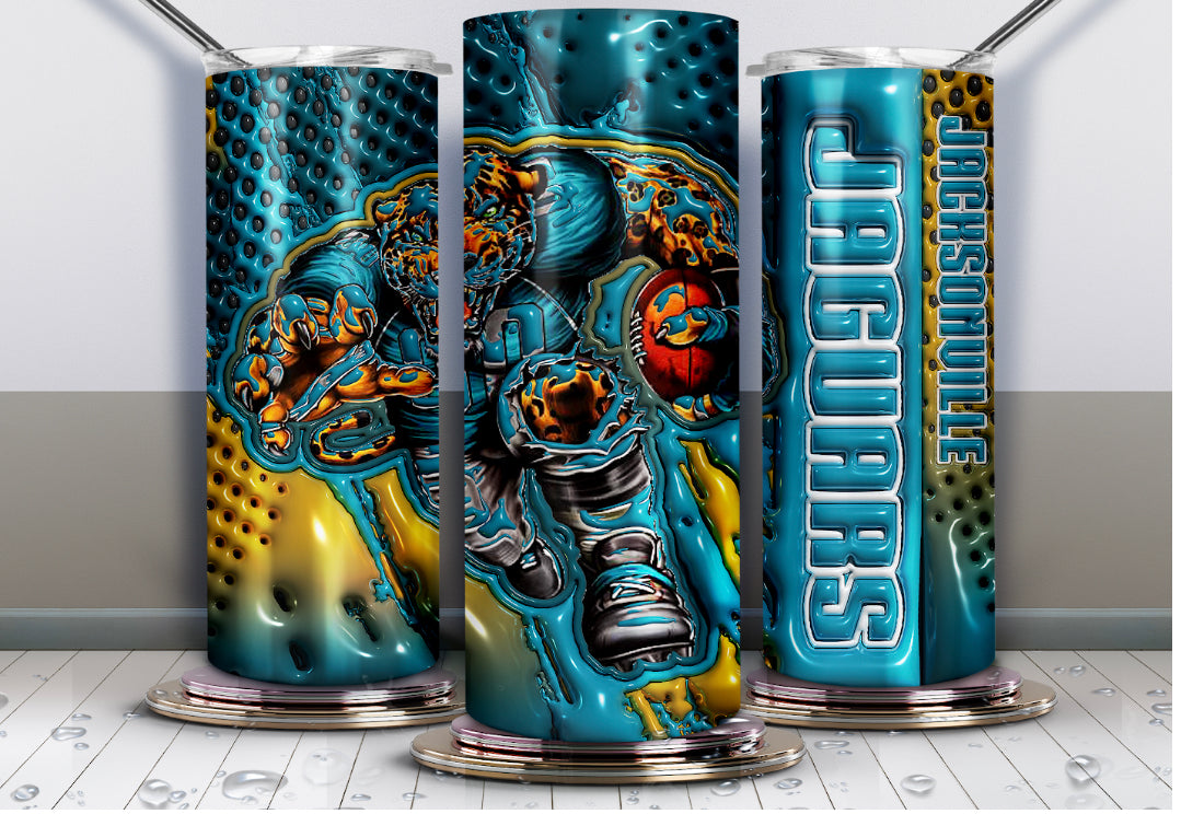 20oz Football tumbler
