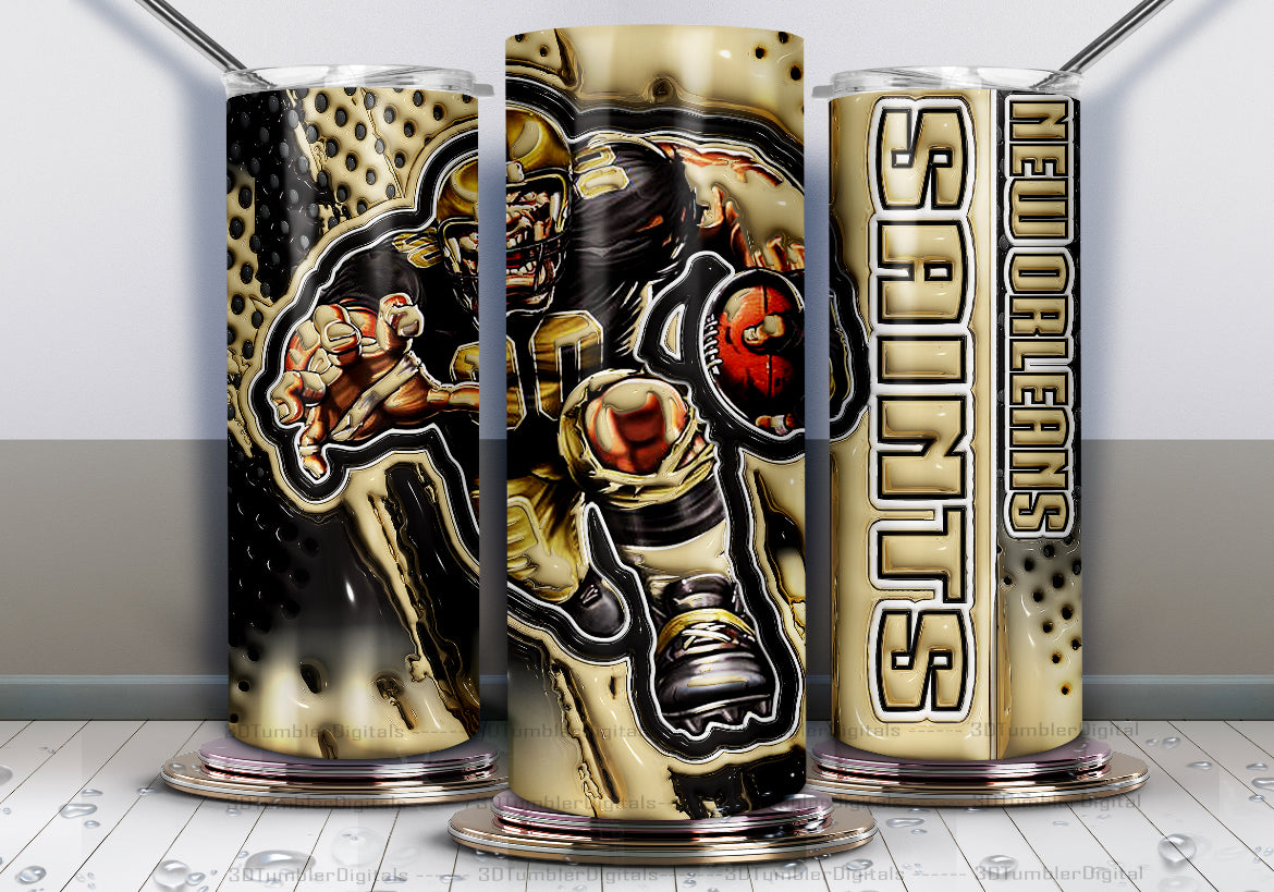 20oz Football tumbler