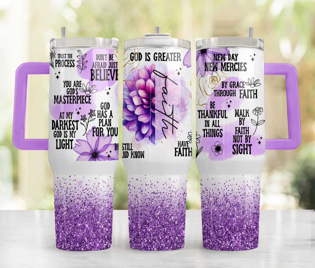 Purple affirmation 40oz Tumbler