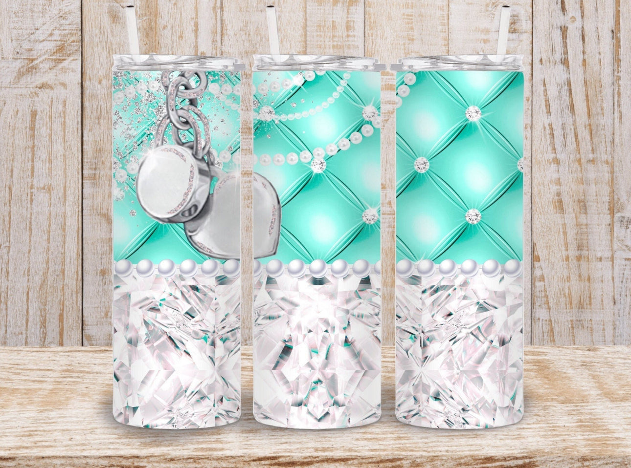 Teal designer 20oz Tumbler