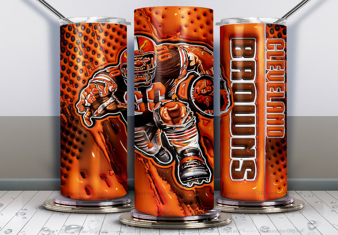 20oz Football tumbler
