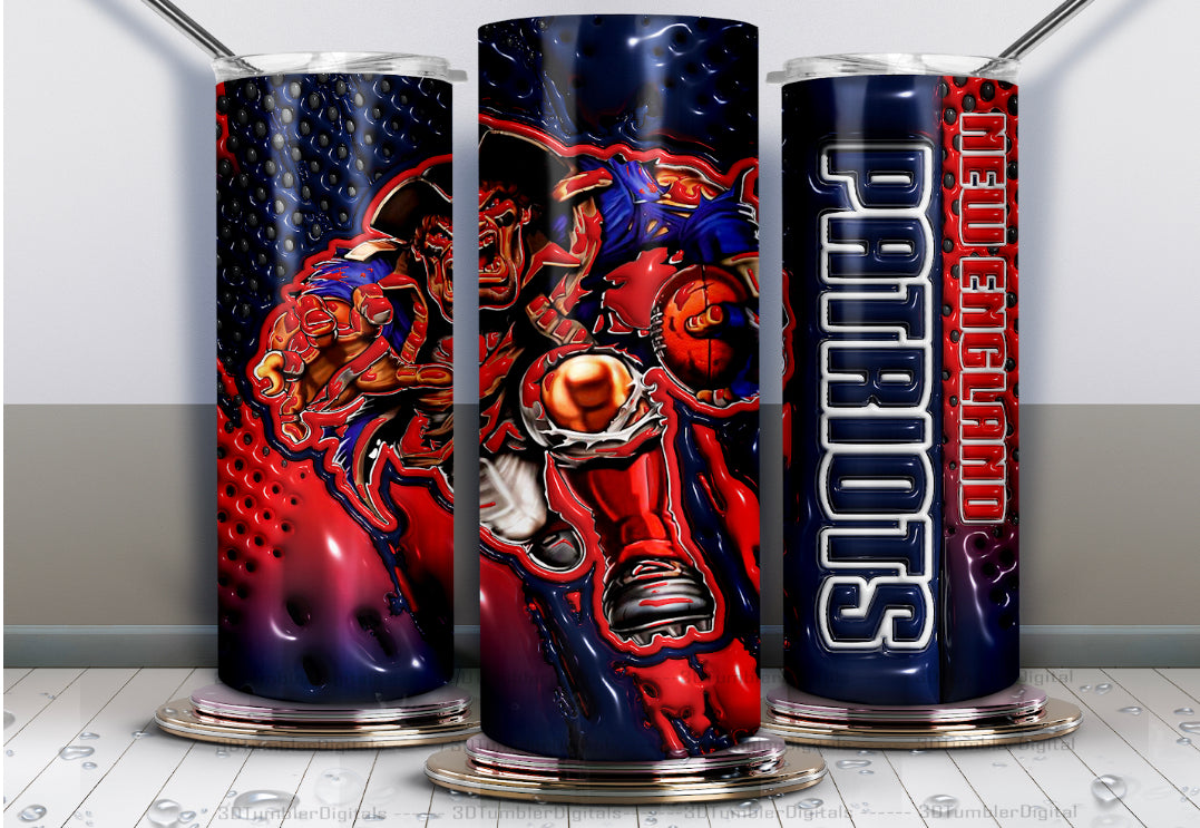 20oz Football tumbler