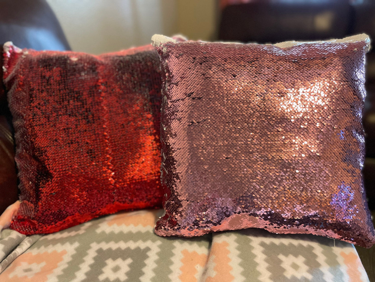 Sequin Pillow, Pictures or collages