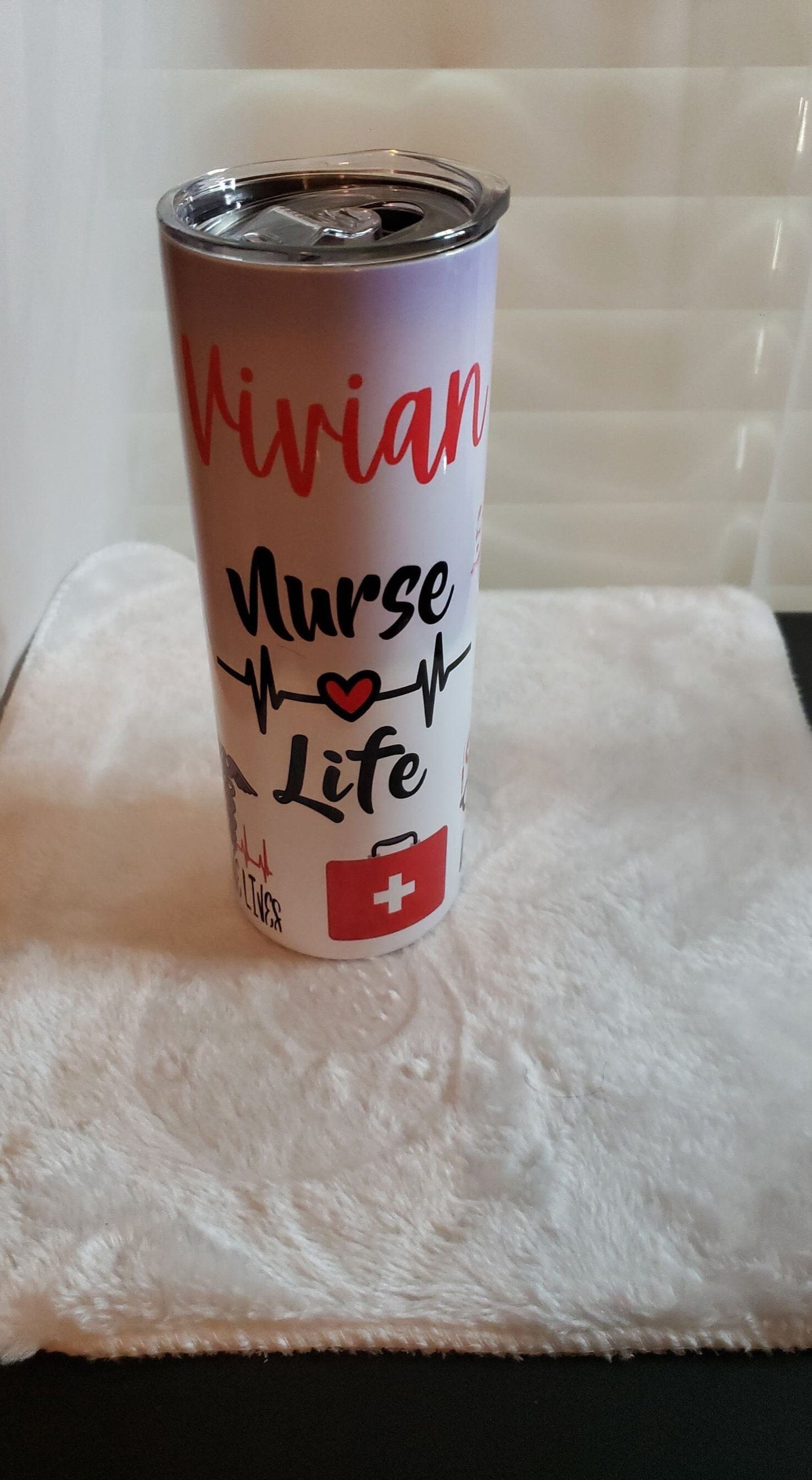 Red and White Nurse Life Tumbler