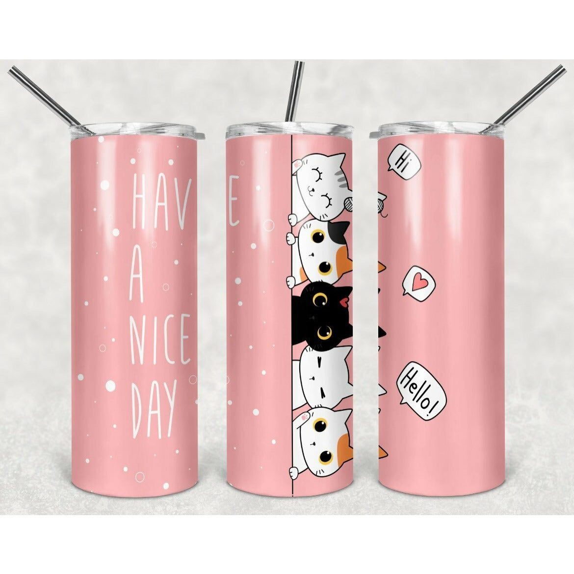 Personalized 20oz Pink Have A Nice Day
