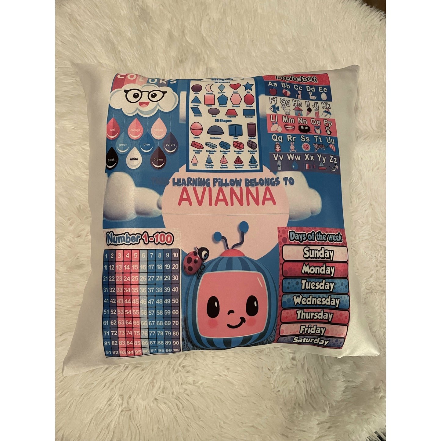 Coco Melon Custom Learning Pillow