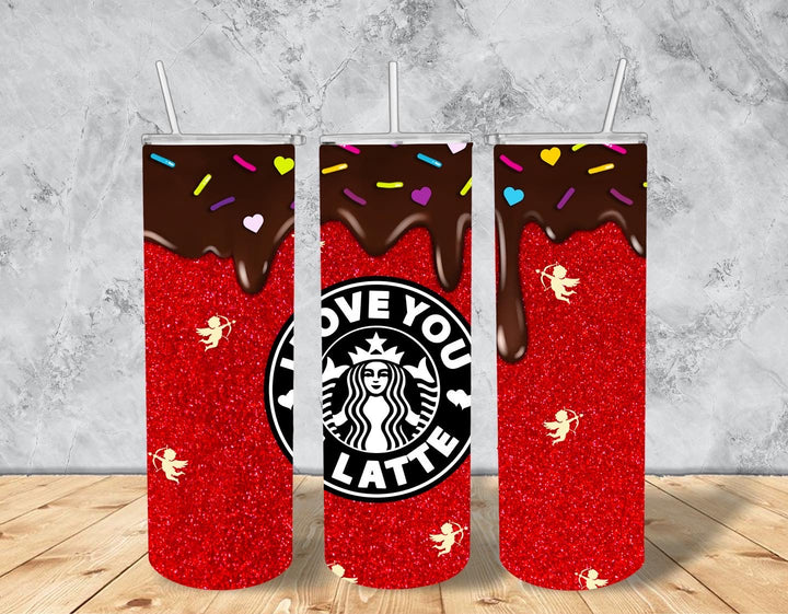 I Love you Alatte 20oz Sublimation tumbler